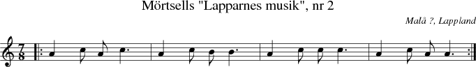  M�rtsells "Lapparnes musik", nr 2