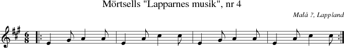  M�rtsells "Lapparnes musik", nr 4