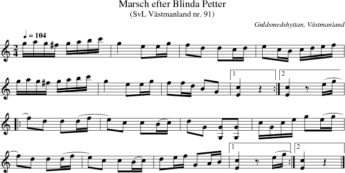  Marsch efter Blinda Petter