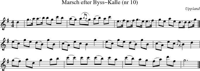  Marsch efter Byss-Kalle (nr 10)