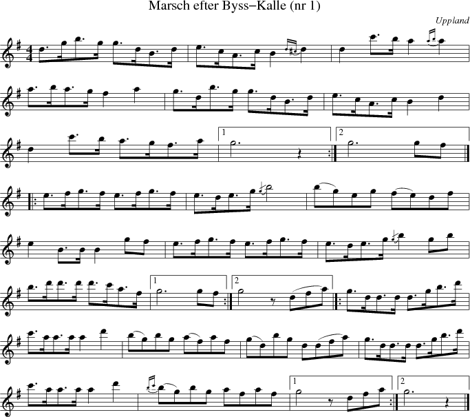  Marsch efter Byss-Kalle (nr 1)