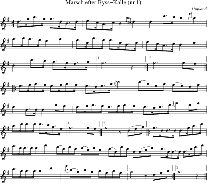  Marsch efter Byss-Kalle (nr 1)