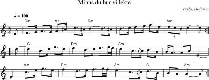  Minns du hur vi lekte