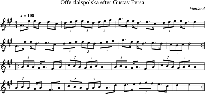  Offerdalspolska efter Gustav Persa
