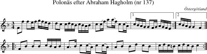  Polon�s efter Abraham Hagholm (nr 137) 