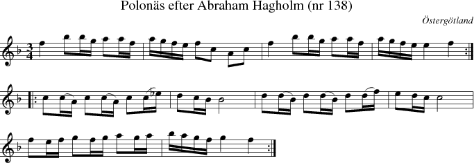  Polon�s efter Abraham Hagholm (nr 138) 