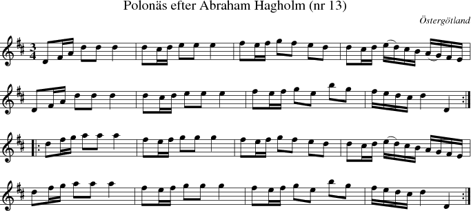  Polon�s efter Abraham Hagholm (nr 13)