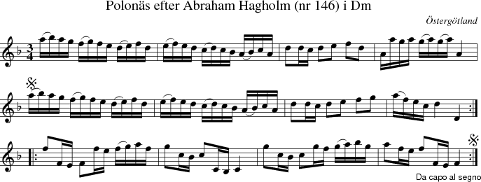  Polon�s efter Abraham Hagholm (nr 146) i Dm