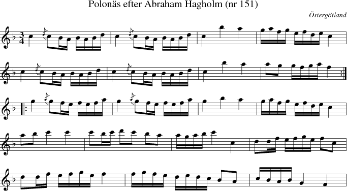  Polons efter Abraham Hagholm (nr 151)