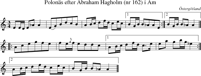  Polon�s efter Abraham Hagholm (nr 162) i Am