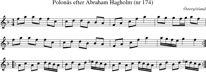  Polon�s efter Abraham Hagholm (nr 174)