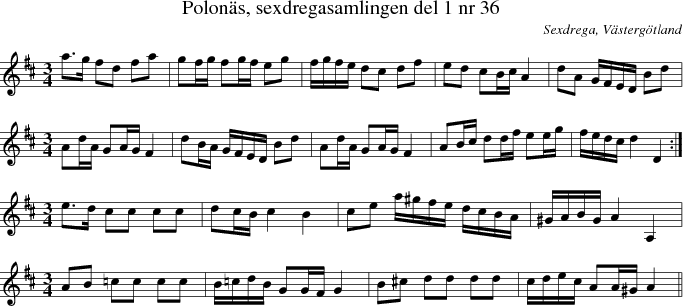  Polons, sexdregasamlingen del 1 nr 36