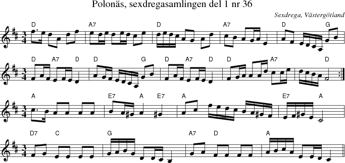  Polons, sexdregasamlingen del 1 nr 36