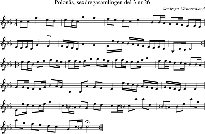  Polons, sexdregasamlingen del 3 nr 26