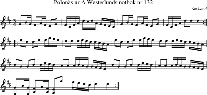  Polons ur A Westerlunds notbok nr 132