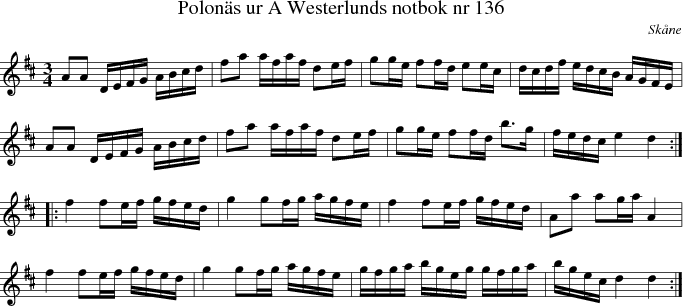  Polons ur A Westerlunds notbok nr 136