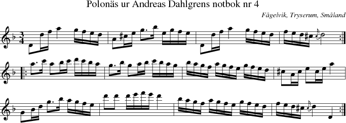  Polon�s ur Andreas Dahlgrens notbok nr 4