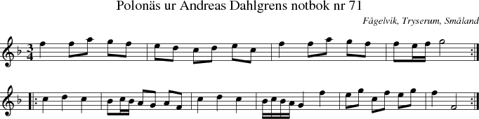  Polon�s ur Andreas Dahlgrens notbok nr 71