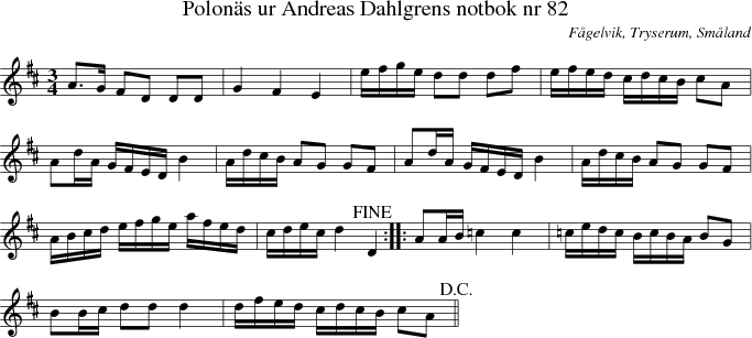  Polon�s ur Andreas Dahlgrens notbok nr 82