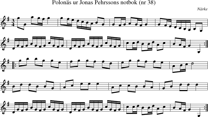  Polons ur Jonas Pehrssons notbok (nr 38)