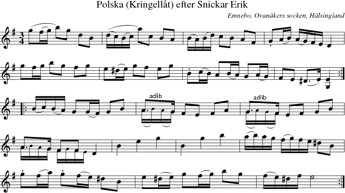  Polska (Kringellt) efter Snickar Erik