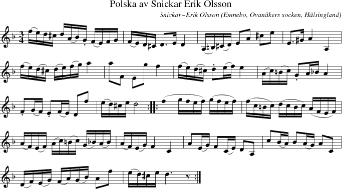  Polska av Snickar Erik Olsson