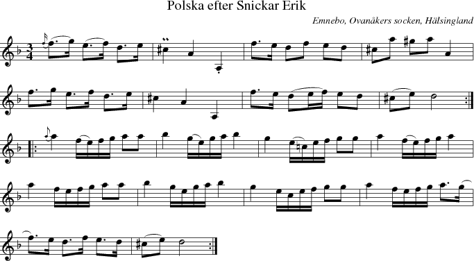  Polska efter Snickar Erik