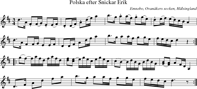  Polska efter Snickar Erik
