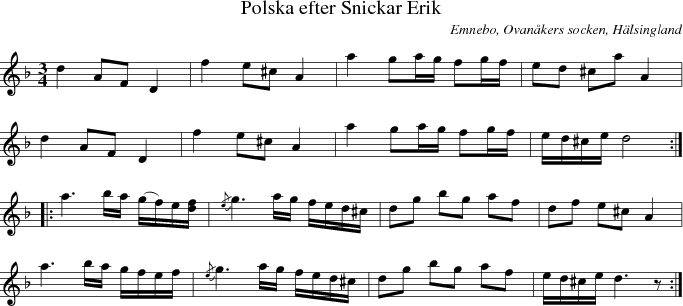  Polska efter Snickar Erik