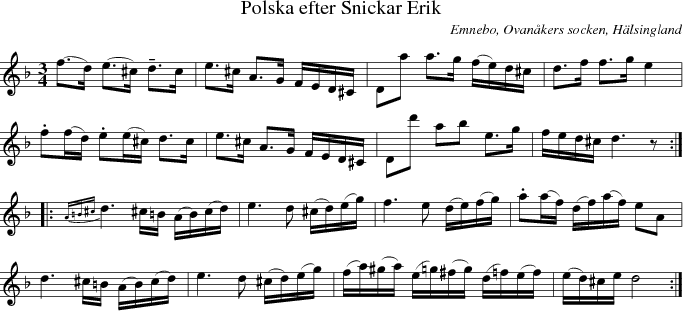  Polska efter Snickar Erik