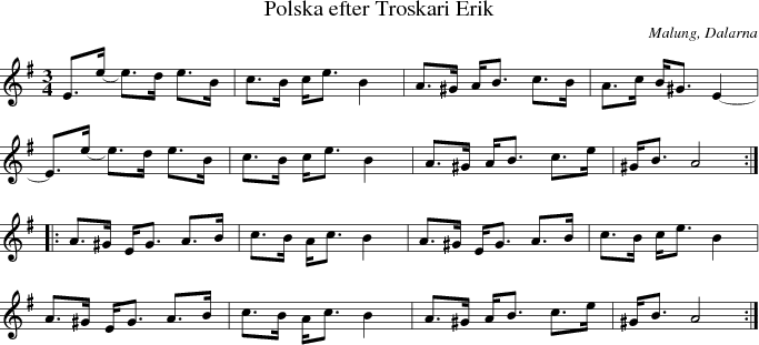  Polska efter Troskari Erik