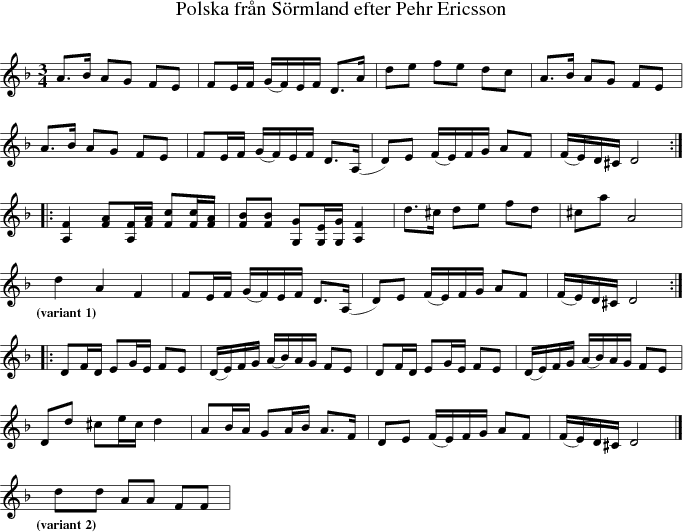  Polska fr�n S�rmland efter Pehr Ericsson