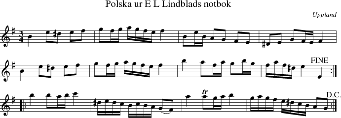  Polska ur E L Lindblads notbok