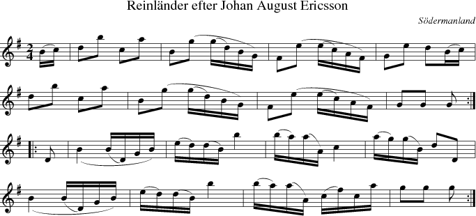  Reinl�nder efter Johan August Ericsson