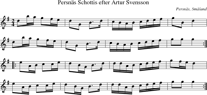  Schottis efter Artur Svensson, Persns