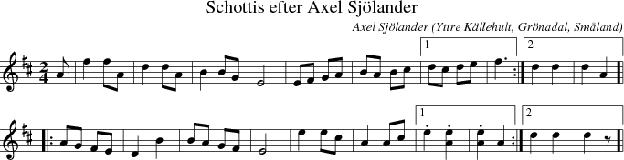  Schottis efter Axel Sj�lander