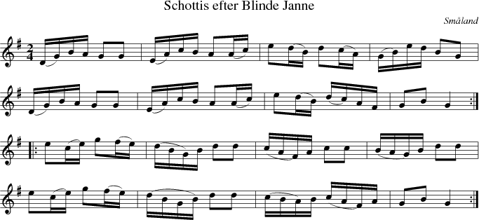  Schottis efter Blinde Janne