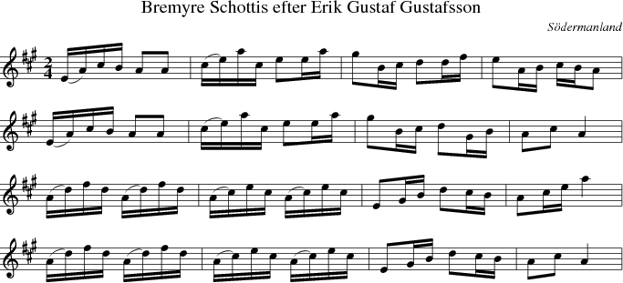  Schottis efter Erik Gustaf Gustafsson, Bremyre