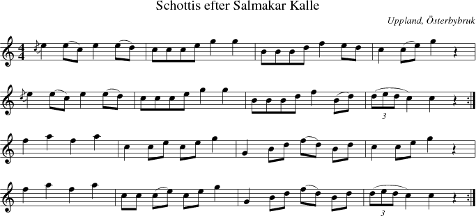  Schottis efter Salmakar Kalle