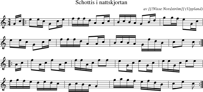  Schottis i nattskjortan