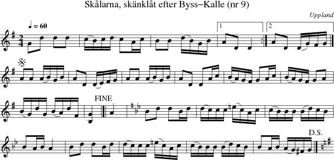  Sk�larna, sk�nkl�t efter Byss-Kalle (nr 9)
