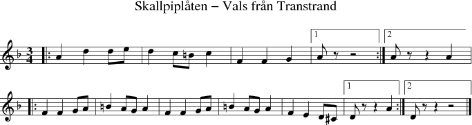  Skallpiplten - Vals frn Transtrand