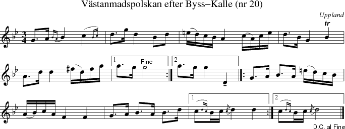  V�stanmadspolskan efter Byss-Kalle (nr 20)