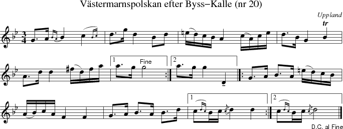  V�stermarnspolskan efter Byss-Kalle (nr 20)