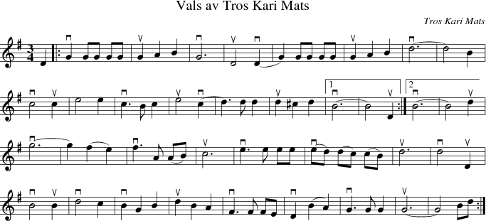  Vals av Tros Kari Mats