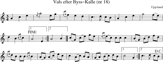  Vals efter Byss-Kalle (nr 18)